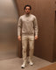 Grey Oat Knitted Quarter Zip