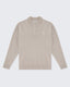 Grey Oat Knitted Quarter Zip