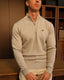 Grey Knitted Quarter Zip