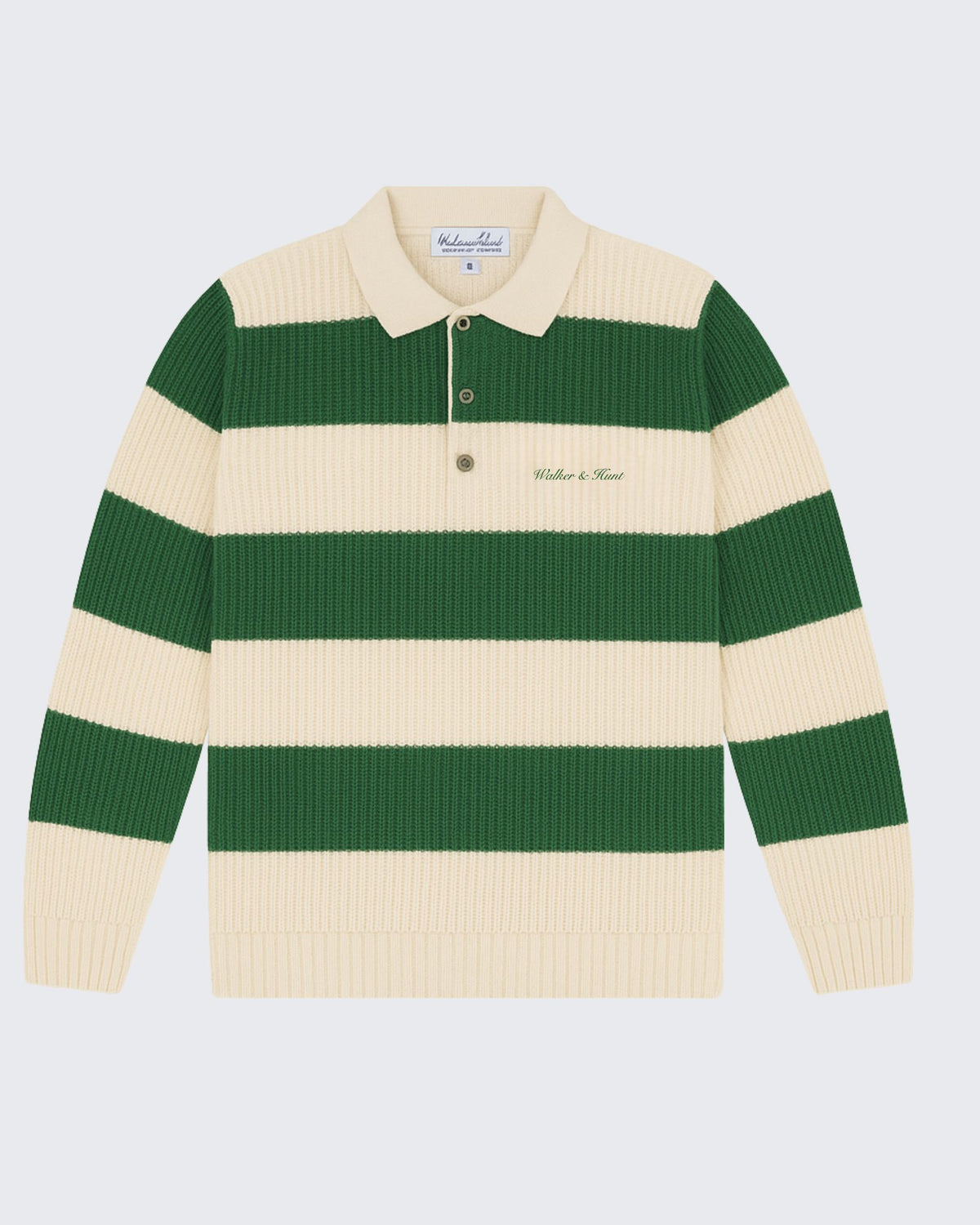 Oversized Lando Knit - Emerald Green & Cream