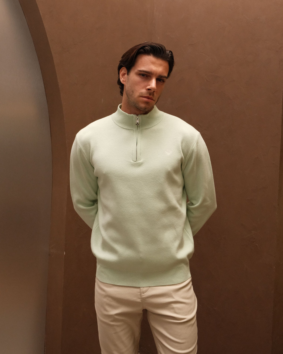 Huxley Quarter Zip - Light Green