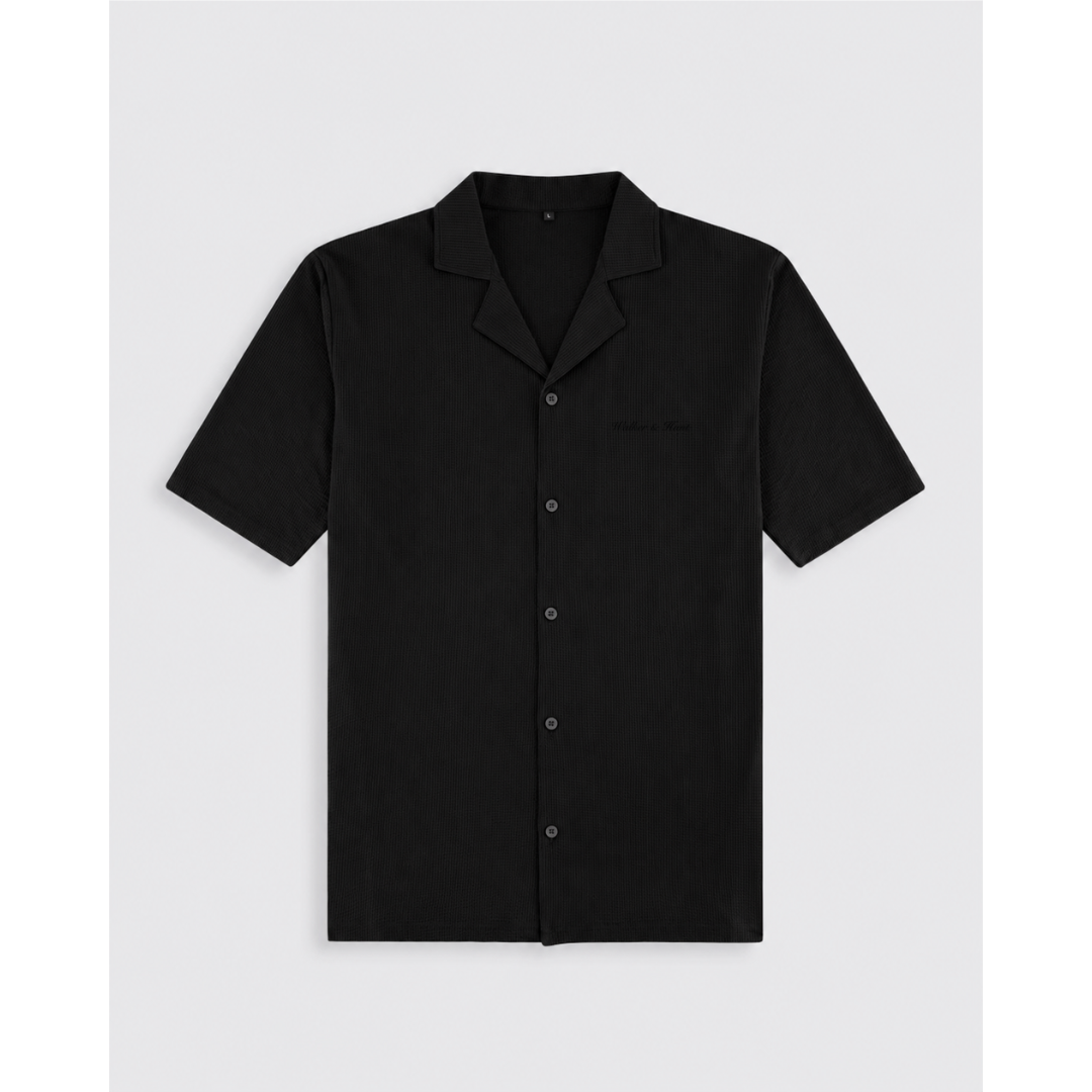 Seersucker Shirt - Black