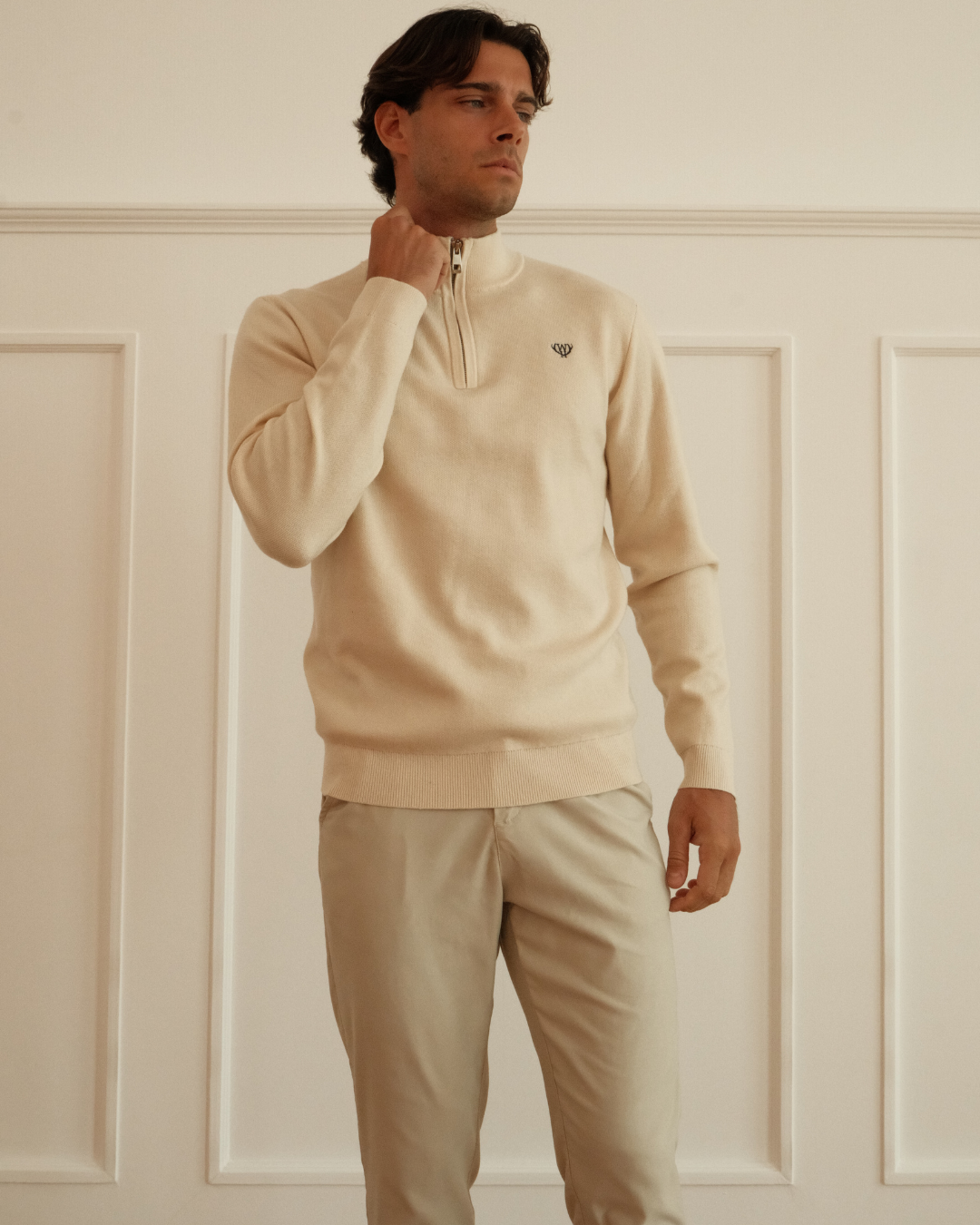 Huxley Quarter Zip - Cream