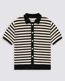 Striped Knitted Shirt - Black