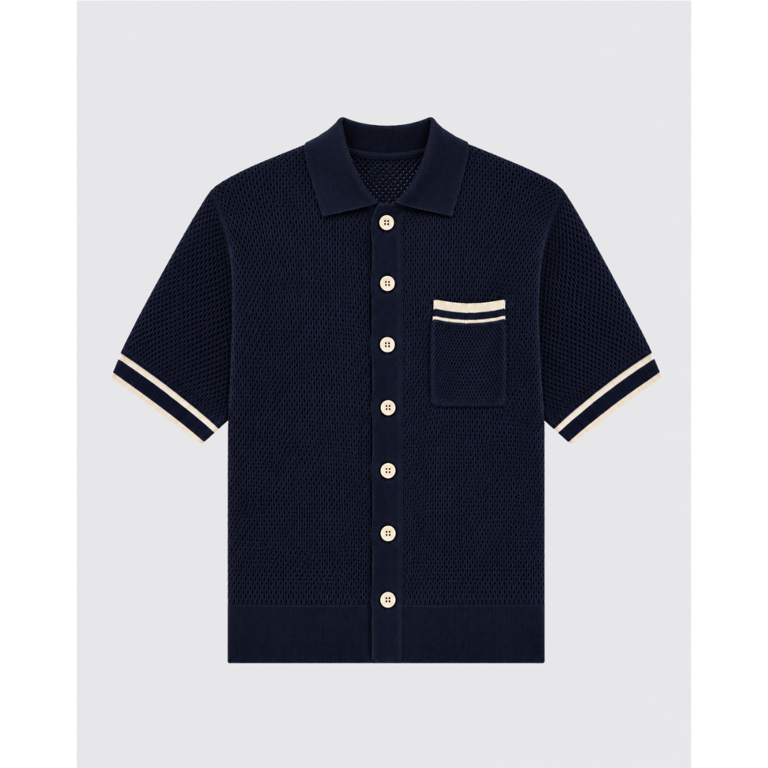 Resort Knitted Shirt — Navy
