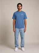 St Tropez Tennis Club Tee - Steel Blue
