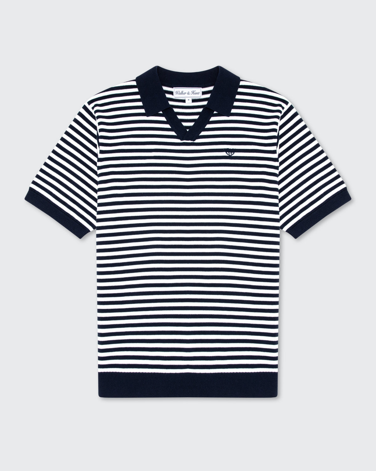 Milton Striped Polo - Navy & Cream
