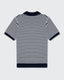 Milton Striped Polo - Navy & Cream