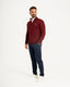 Burgundy Knitted 1/4 Zip