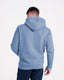 Sudadera con capucha azul pálido y discreta