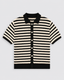 Striped Knitted Shirt - Black