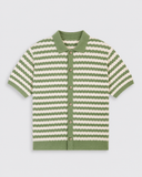 Striped Knitted Shirt - Sage
