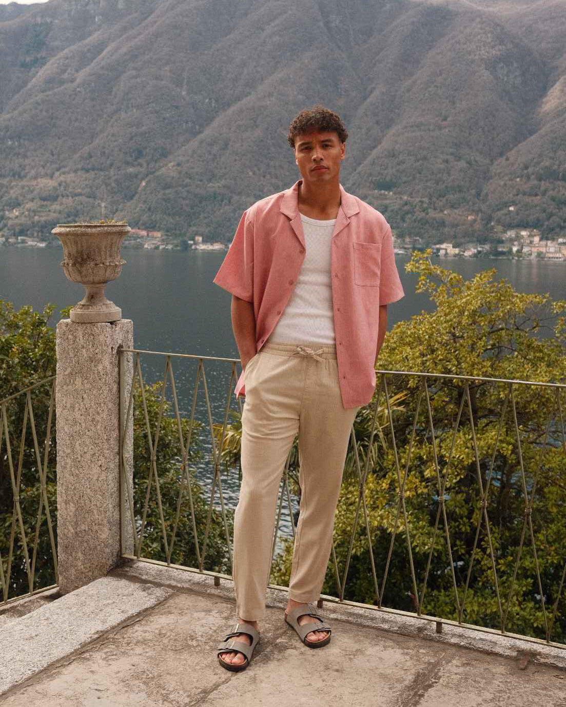 Cuban Shirt- Dusky Pink