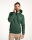 Sudadera con capucha de color verde oscuro