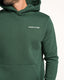 Sudadera con capucha de color verde oscuro