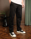 Pleated Track Pants- Black