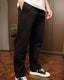 Pleated Track Pants- Black