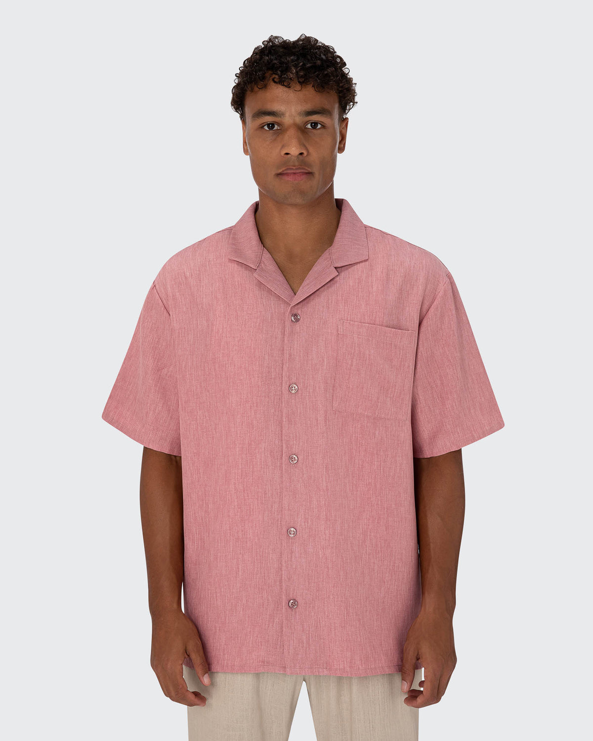 Cuban Shirt- Dusky Pink