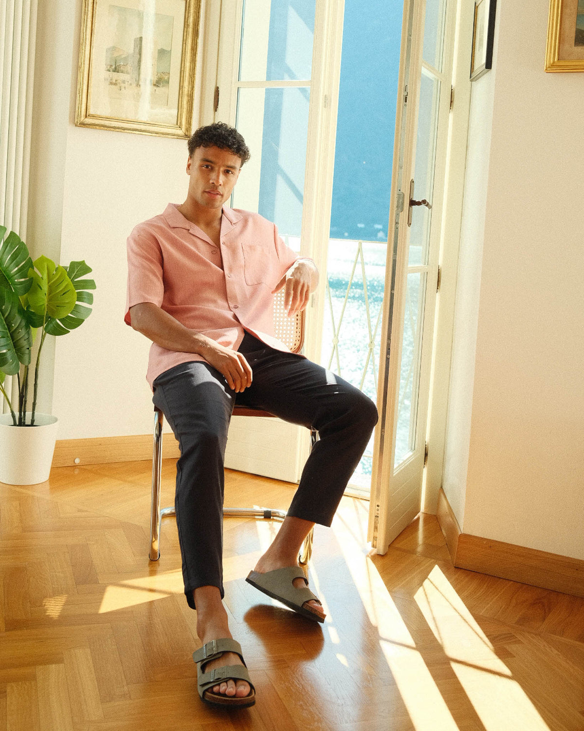 Cuban Shirt- Dusky Pink