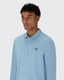 Long Sleeve Polo- Light Blue