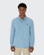 Long Sleeve Polo- Light Blue