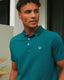 Textured Polo- Midnight Green