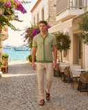 Striped Knitted Shirt - Sage