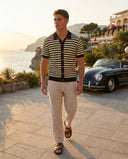 Striped Knitted Shirt - Black