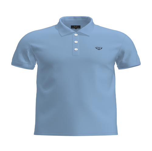Light Blue Mercer Piqué Polo - Walker & Hunt Polos