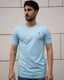 Light Blue Subtle Tee - Walker & Hunt T-Shirts