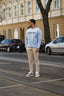 Powder Blue Block Sweatshirt